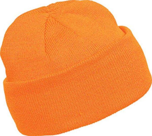 KP031 kötött duplafalu unisex sapka K-UP, Fluorescent Orange-U