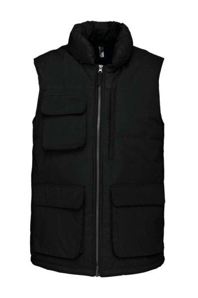 WK615 vízálló bélelt unisex mellény Designed To Work, Black-M