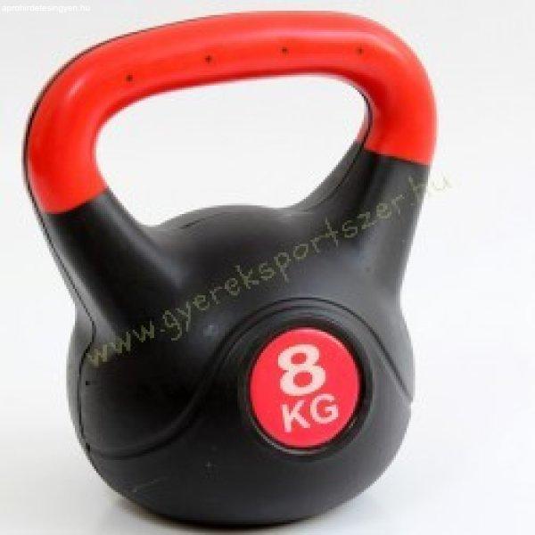 Füles súlyzó - Kettlebell, műanyag, 8 kg Spartan