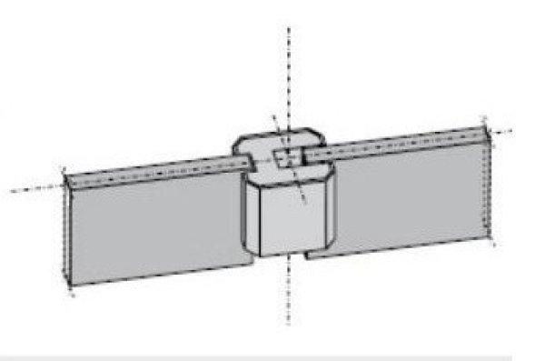 Beton lábazati elem - 2450 x 270 x 60 mm-es elemhez / köztes "H"
idom, "B" típus