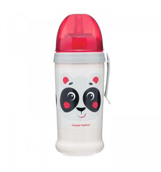 Canpol Sport itatópohár cseppmentes szívószállal 350 ml (12h+) - Panda