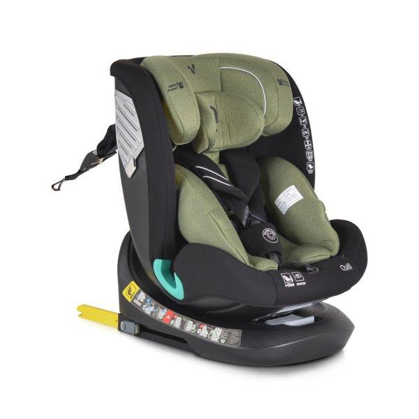 Cangaroo Quill I-Size 360°-ban forgatható ISOFIX gyermekülés, SPS
oldalvédelemmel (40-150 cm) - Zöld