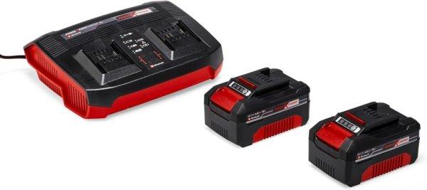  Einhell Starter Kit 2x 4 Ah akkumulátor és dupla töltő (lítium-ion, 18 V,
minden Power X-Change készülékhez alkalmas-Használt