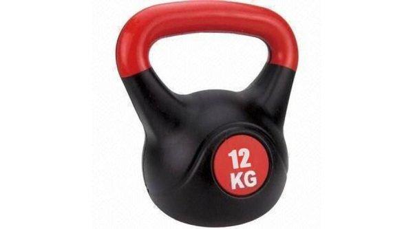 Füles súlyzó - Kettlebell, műanyag, 12 kg S-SPORT