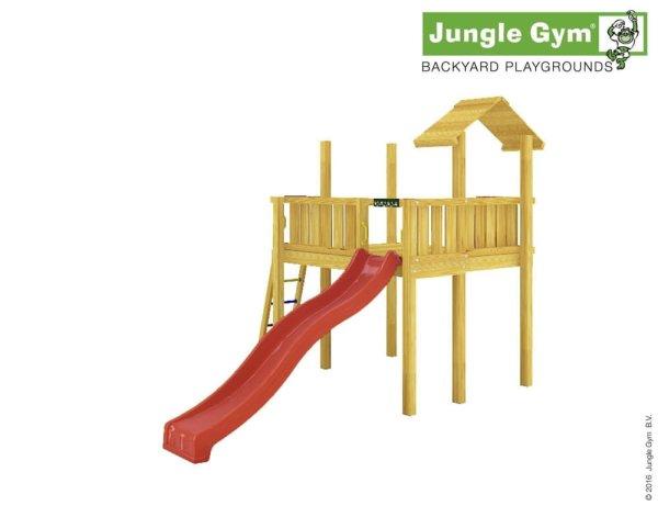 Kerti játszótér - Jungle Gym Playhouse platform XL csúszdával és ajándék
vágással