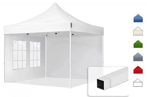 PROFI Pop-up összecsukható pavilon, rendezvénysátor ollómechanikával 3x4,5
m ponyva PVC 4db oldalfallal, panoráma ablakokkal