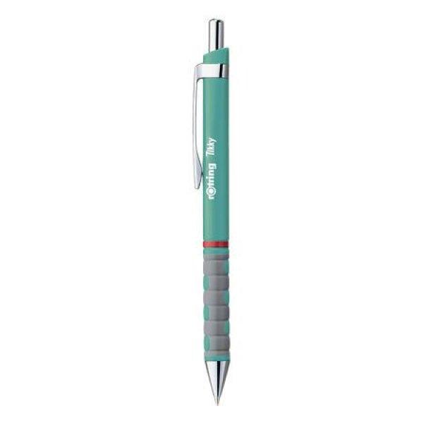 Golyóstoll, 1 mm, nyomógombos, tengerkék tolltest, ROTRING "Tikky",
kék