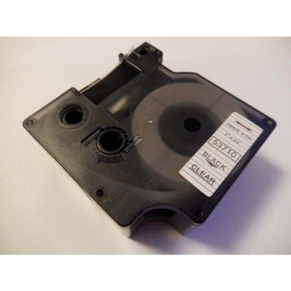 Dymo D1 53710 24mm * 7m átlátszó alapon fekete utángyártott
feliratozószalag kazetta