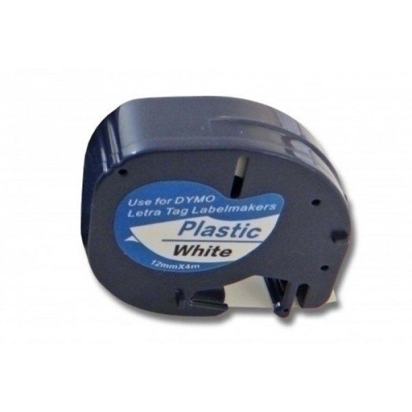 Dymo utángyártott LetraTag 12mm 91201 (S0721610) 12mm*4m fekete-fehér
poliészter szalag