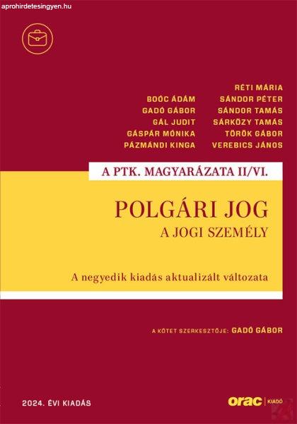 POLGÁRI JOG II/VI. - A jogi személy (2024)