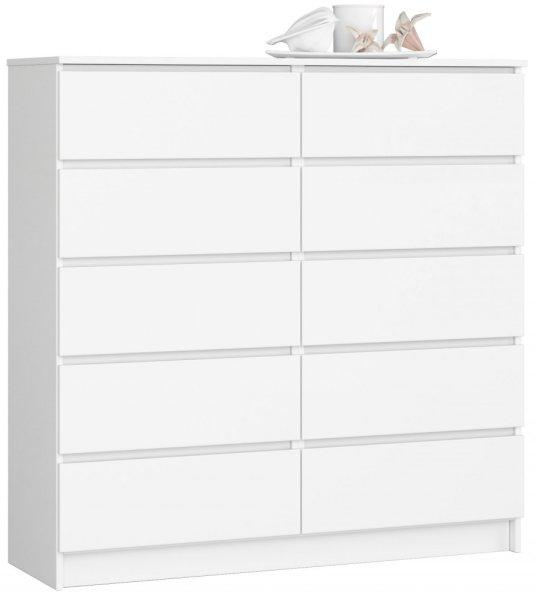 Komód - Akord Furniture K120-10 - fehér