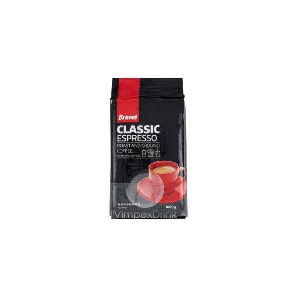 Kávé őrölt Classic Espresso 1000 g Bravos