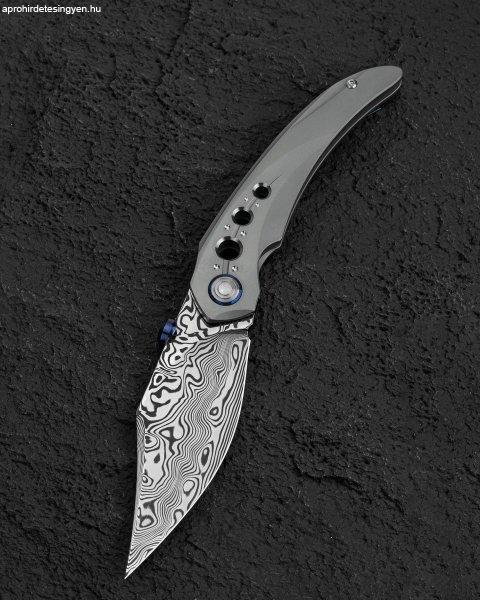 Bestech Razon Frame Lock Grey Damascus BT2406E