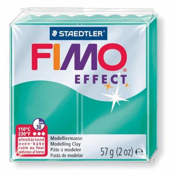 Gyurma, 57 g, égethető, FIMO "Effect", áttetsző zöld