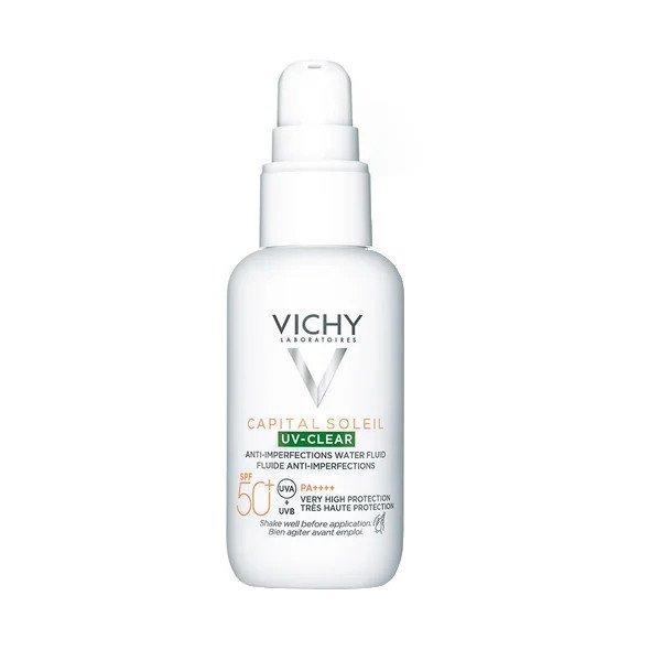 Vichy Fluid bőrhibák ellen SPF 50+ Capital Soleil UV-Clear
(Anti-Imperfections Water Fluid) 40 ml