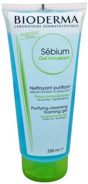 Bioderma Habzó tisztító gél kombinált és
zsíros bőrre Sébium Gel Moussant (Purifying And Foaming Gel) 500
ml