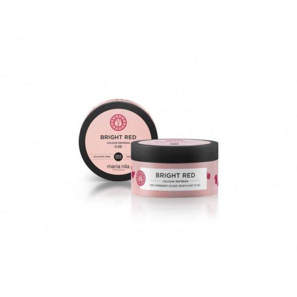 Maria Nila Gyengéd tápláló maszk tartós
színpigmentek nélkül 0.66 Bright Red (Colour Refresh Mask) 750 ml