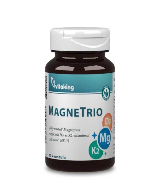 Vitaking Magne Trio Mg+K2+D3 Vitamin (30) Caps. NEW