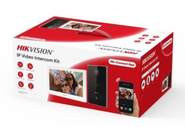 Hikvision DS-KIS608-P Egylakásos IP video-kaputelefon szett,
DS-KH6350-WTE1/White+DS-KV6133-WME1+ 2db tápegység+SD card