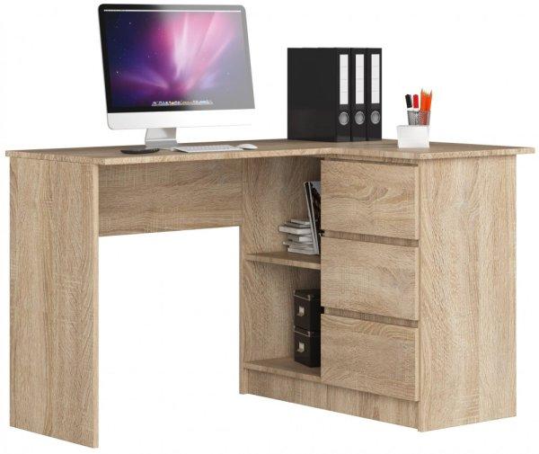 Sarok íróasztal - Akord Furniture - 124 cm - sonoma tölgy