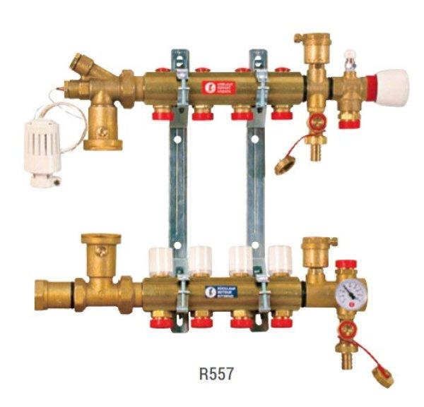 Giacomini R557/4 Szerelt osztó-gyüjtő (kevertköri fűtéshez)