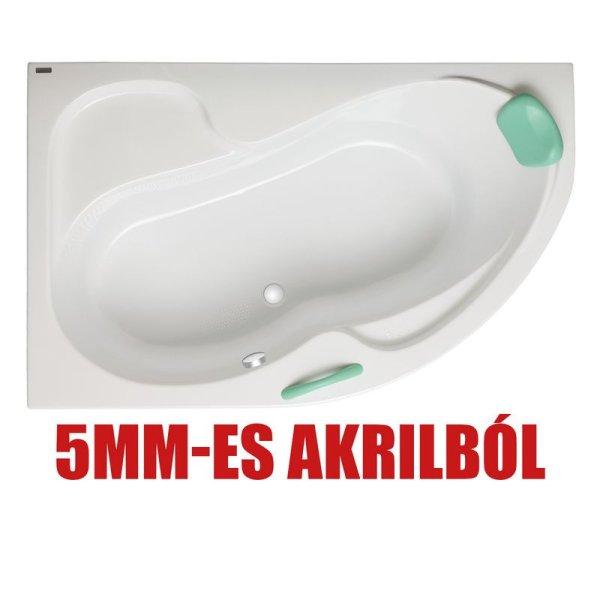 Fortuna PLUS 170x100cm jobbos akryl fürdőkád lábbal (5mm-es akryl)