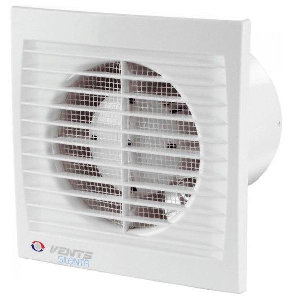 Vents 100 Silenta-ST alacsony zajszintű axiális faliventilátor időzítővel
szerelve