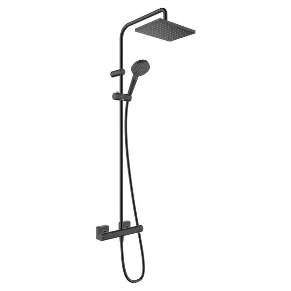 Hansgrohe Vernis Shape Showerpipe 230, 1 jet, termosztátos zuhanyrendszer matt
fekete