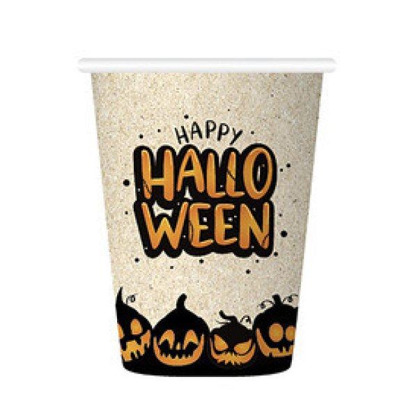 Halloween mintás natúr pohár 6 db /cs 210 ml