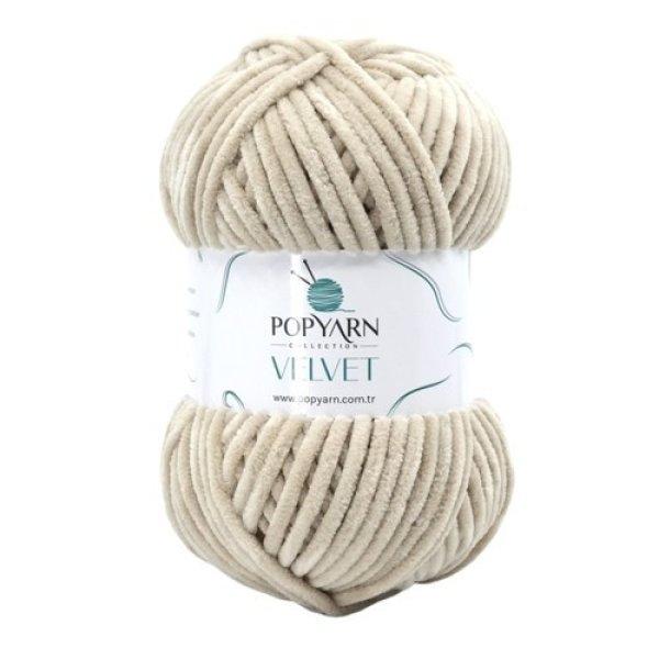 Popyarn Velvet zsenília fonal 100 g krém