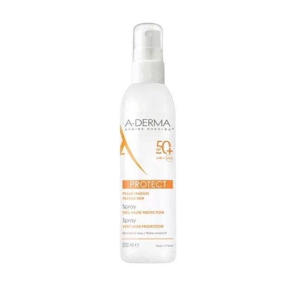 A-DERMA Fényvédő spray SPF 50 (Protect Sun Spray) 200 ml