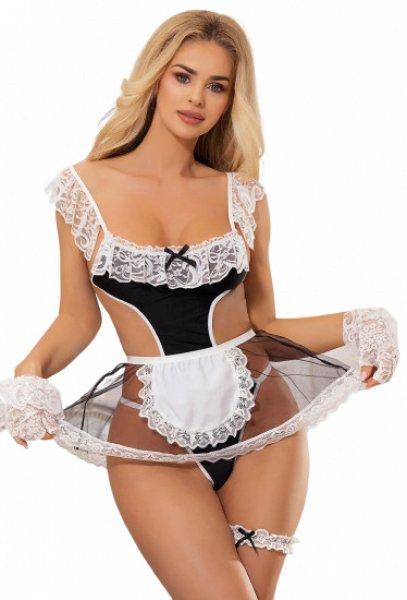 Sexy Lace Maid jelmez, XS–S