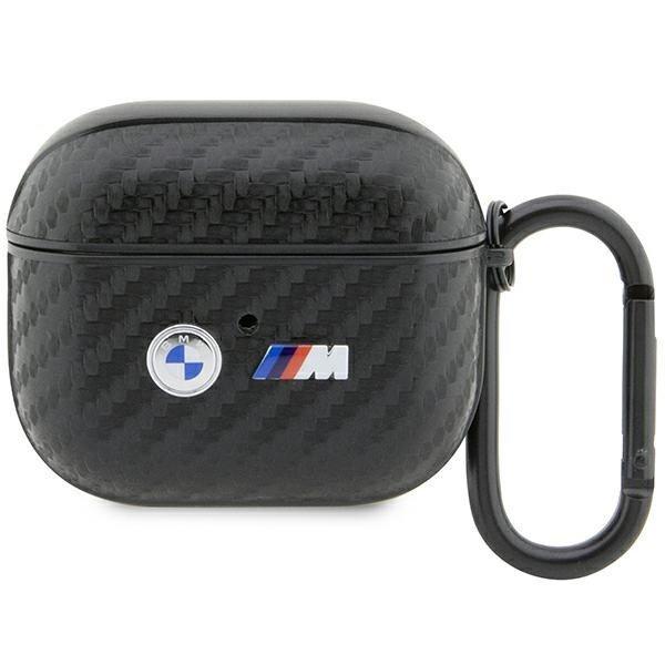 BMW Carbon Double Metal Logo Apple Airpods 3 PU tok (BMA3WMPUCA2)