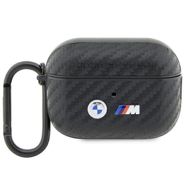 BMW Carbon Double Metal Logo Apple Airpods Pro 2 PU tok (BMAP2WMPUCA2)