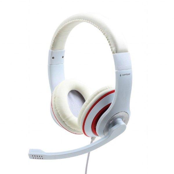 Gembird MHS-03-WTRD Stereo Headset White/Red