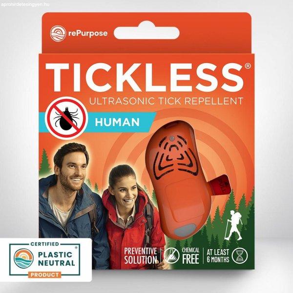 Tickless Human kullancsriasztó ultrahangos kikapcsolható orange