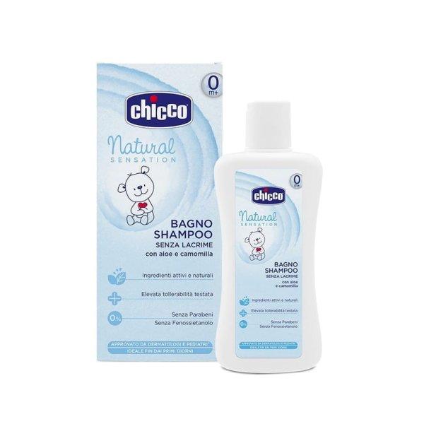 Fürdető & sampon 200 ml - fizio pH Natural Sensation Aloe vera és kamilla
kivonattal, könnymentes - Chicco