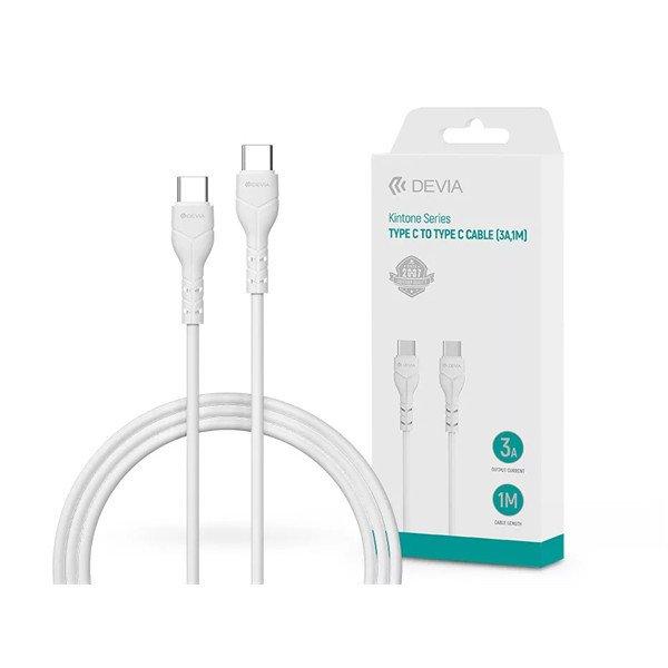 DEVIA USB TYPE-C - USB TYPE-C ADAT- ÉS TÖLTŐKÁBEL 1 M-ES VEZETÉKKEL -
KINTONE SERIES TYPE-C TO TYPE-C CABLE - 60W, WHITE