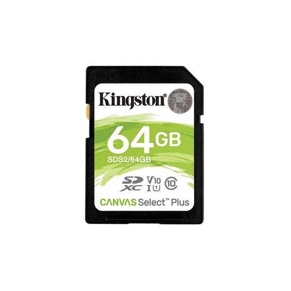 KINGSTON Memóriakártya SDXC 64GB Canvas Select Plus 100R C10 UHS-I U1 V10