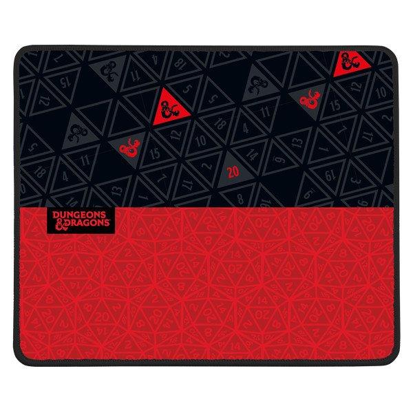 KONIX - DUNGEONS & DRAGONS Gaming Egérpad 49x49x270mm, Fekete-Piros