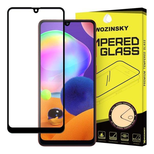 Samsung Galaxy A31 karcálló edzett üveg TELJES KÉPERNYŐS FEKETE Tempered
Glass kijelzőfólia kijelzővédő fólia kijelző védőfólia eddzett