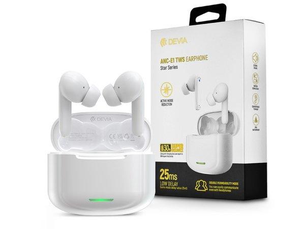 Devia TWS Bluetooth sztereó headset v5.1 + töltőtok - Devia ANC-E1 Star
Series True Wireless Earphones with Charging Case - fehér