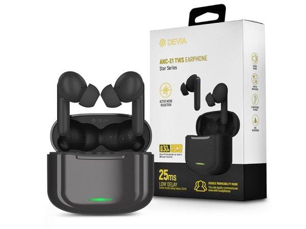 Devia TWS Bluetooth sztereó headset v5.1 + töltőtok - Devia ANC-E1 Star
Series True Wireless Earphones with Charging Case - fekete