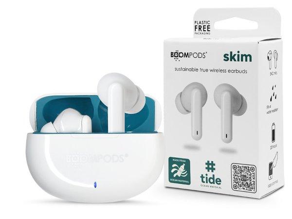 Boompods TWS Bluetooth sztereó headset v5.3 + töltőtok - Boompods Skim Ocean
TWS with Charging Case - fehér