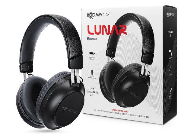 Boompods Wireless Bluetooth sztereó fejhallgató beépített mikrofonnal -
Boompods Lunar Wireless Headphones - fekete