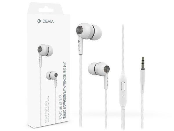 Devia sztereó felvevős fülhallgató - 3,5 mm jack - Devia Kintone In-Ear
Wired Earphones - fehér