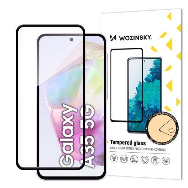 Samsung Galaxy A35 5G karcálló edzett üveg TELJES KÉPERNYŐS FEKETE Tempered
Glass kijelzőfólia kijelzővédő fólia kijelző védőfólia edzett SM-A556