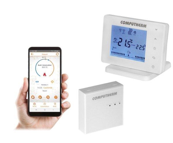 COMPUTHERM E400 RF wifi termosztát vezeték nélküli érintőkijelzős
vezérlővel