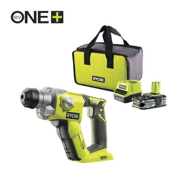 Ryobi 18V One Plus™ SDS-plus fúrókalapács, 1x2,5Ah akkumulátor, töltő -
R18SDS-125S