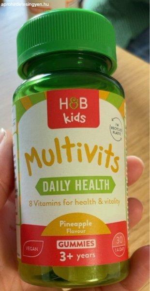 H&B gyerek 3+ multivitamin gumivitamin 30 db